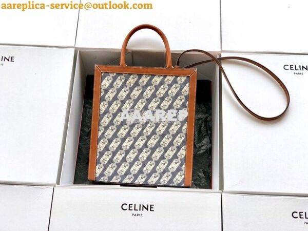 Replica Celine Small Cabas Vertical In Triomphe Chaîne Canvas 191542 11