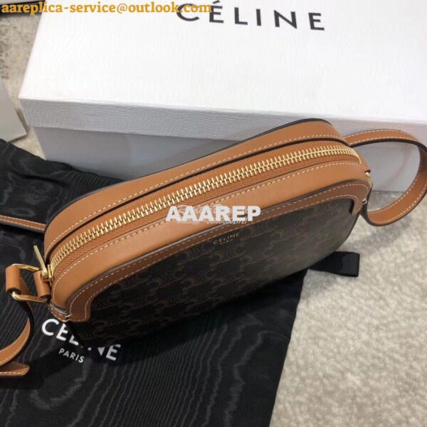 Replica Celine Small Camera Bag In Triomphe Canvas 191522 16