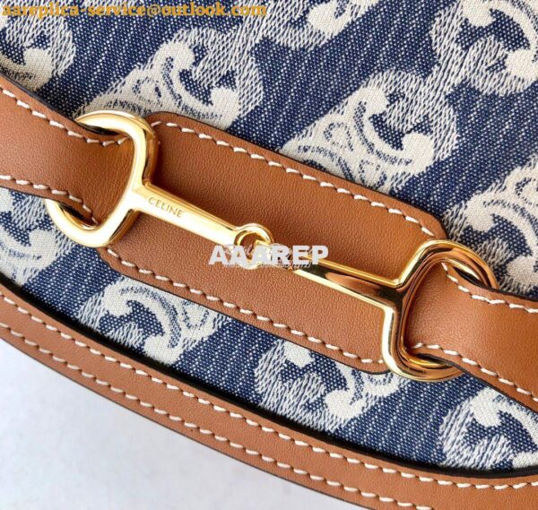 Replica Celine Small Crécy Bag In Maillon Triomphe Jacquard And Calfsk 8