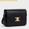 Replica Celine Triomphe Large Bag In Bordeaux Calfskin 2