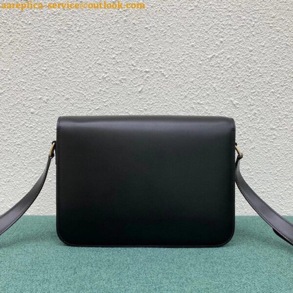 Replica Celine Triomphe Large Bag In Black Calfskin 5