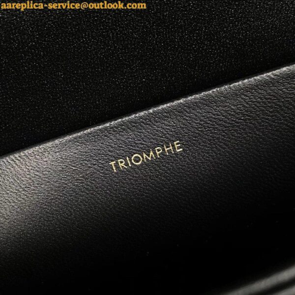 Replica Celine Triomphe Large Bag In Black Calfskin 7