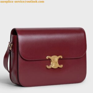 Replica Celine Triomphe Large Bag In Bordeaux Calfskin