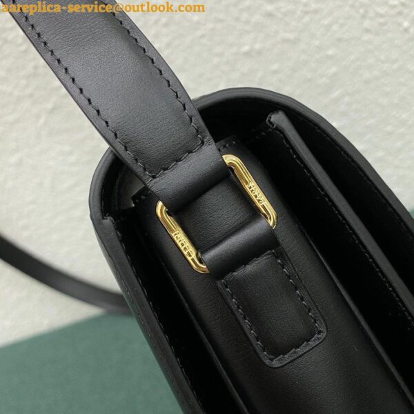 Replica Celine Triomphe Large Bag In Black Calfskin 14