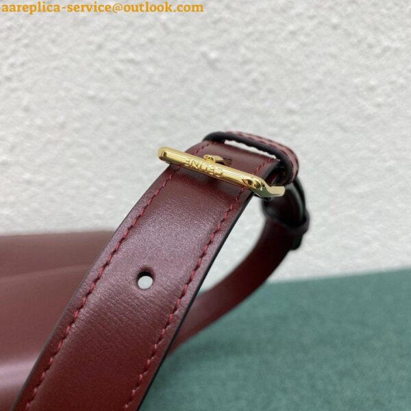 Replica Celine Triomphe Large Bag In Bordeaux Calfskin 12