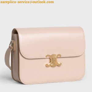 Replica Celine Triomphe Large Bag In Nude Calfskin