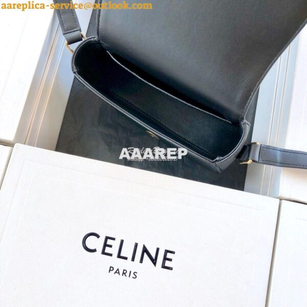 Replica Celine Small Crécy Bag In Natural Calfskin Black 13