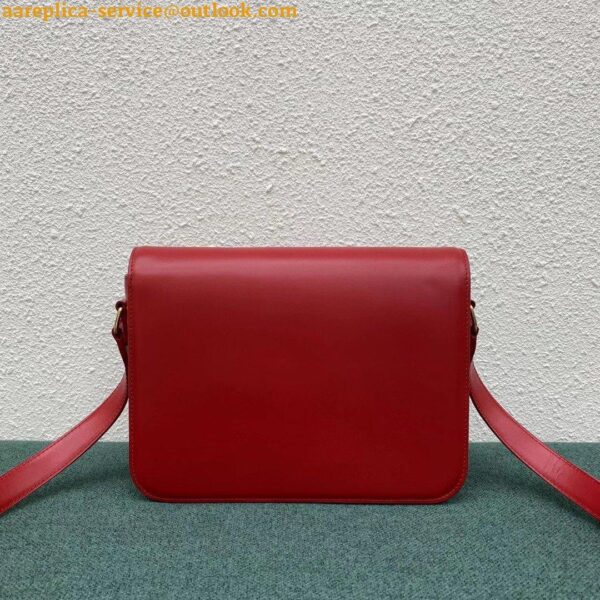 Replica Celine Triomphe Large Bag In Red Calfskin 6