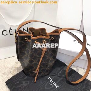 Replica Celine Small Drawstring Bag In Triomphe Canvas 191142