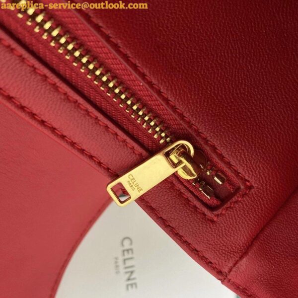 Replica Celine Triomphe Large Bag In Red Calfskin 8