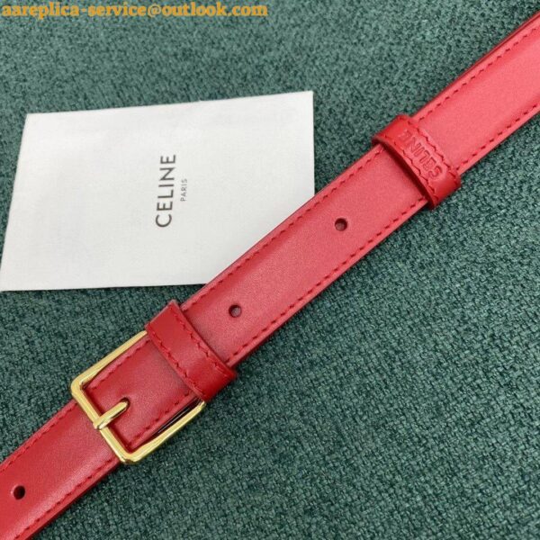 Replica Celine Triomphe Large Bag In Red Calfskin 13