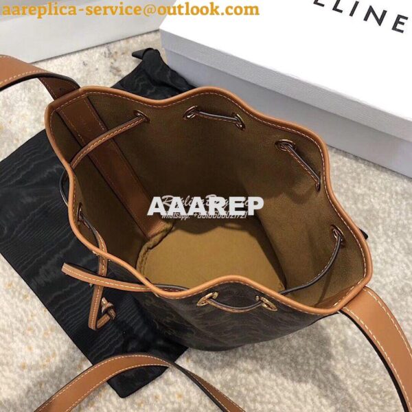 Replica Celine Small Drawstring Bag In Triomphe Canvas 191142 10