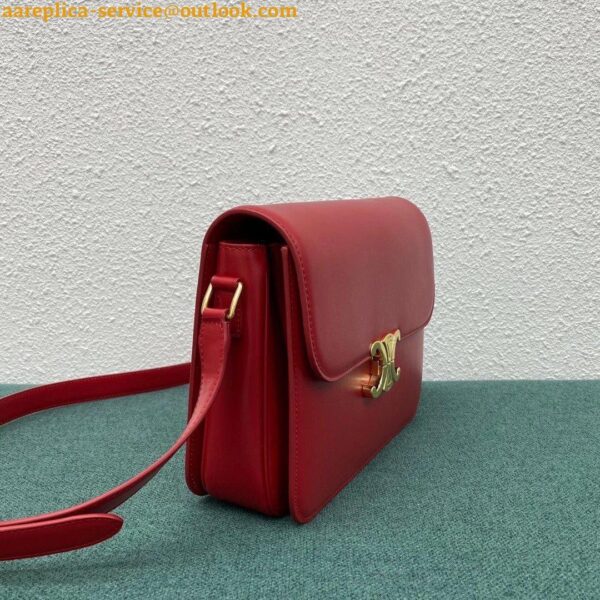 Replica Celine Triomphe Large Bag In Red Calfskin 14