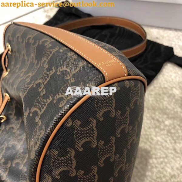 Replica Celine Small Drawstring Bag In Triomphe Canvas 191142 13