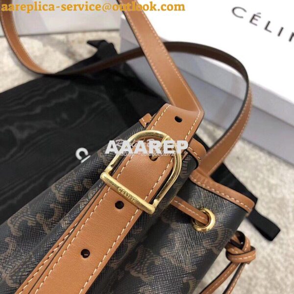 Replica Celine Small Drawstring Bag In Triomphe Canvas 191142 14