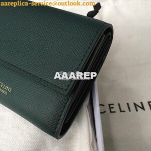 Replica Celine Small Trifold Wallet In Grained Calfskin 10B573 Amazone 2