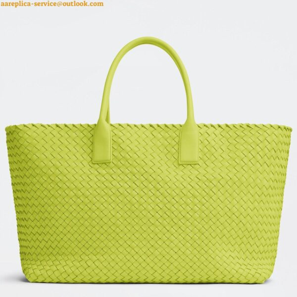 Replica Bottega Veneta Cabat Large Bag In Acid Kiwi Intrecciato Lambskin 2