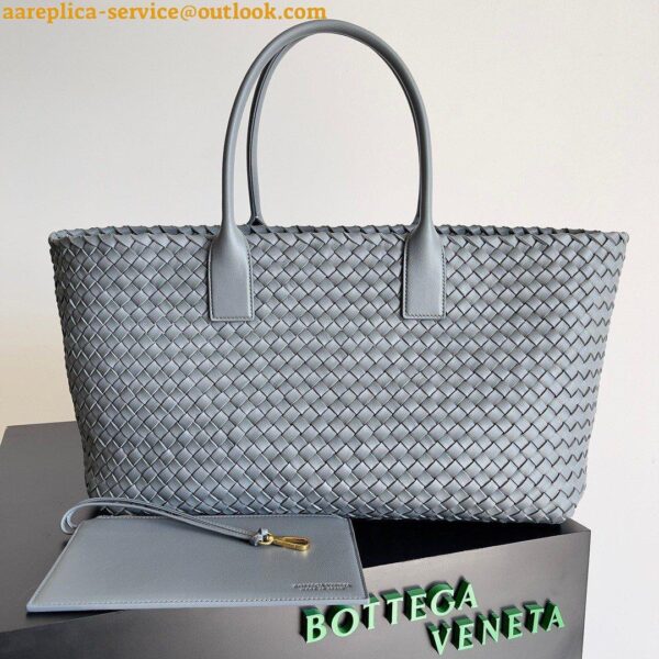 Replica Bottega Veneta Cabat Large Bag In Thunder Intrecciato Lambskin 7