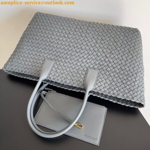 Replica Bottega Veneta Cabat Large Bag In Thunder Intrecciato Lambskin 9