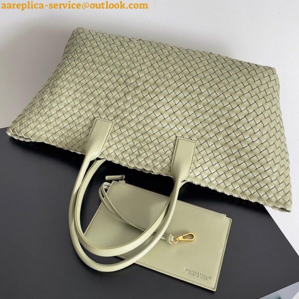 Replica Bottega Veneta Cabat Large Bag In Travertine Intrecciato Lambskin 8