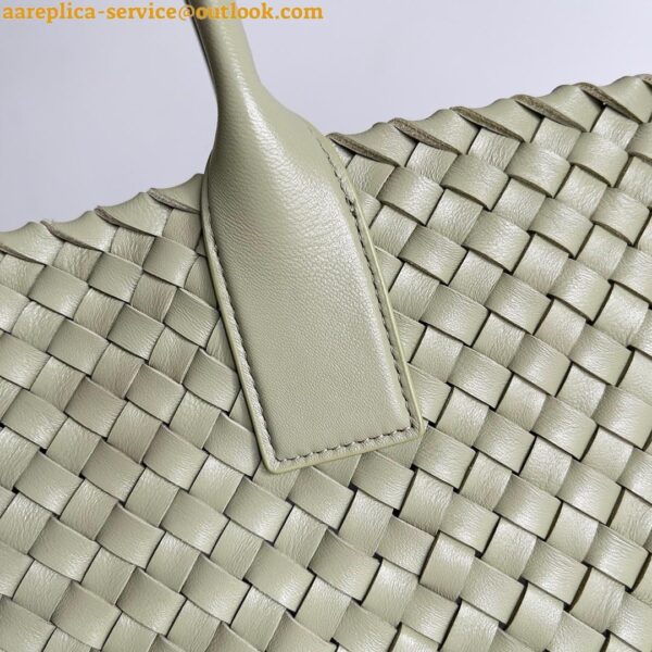 Replica Bottega Veneta Cabat Large Bag In Travertine Intrecciato Lambskin 11