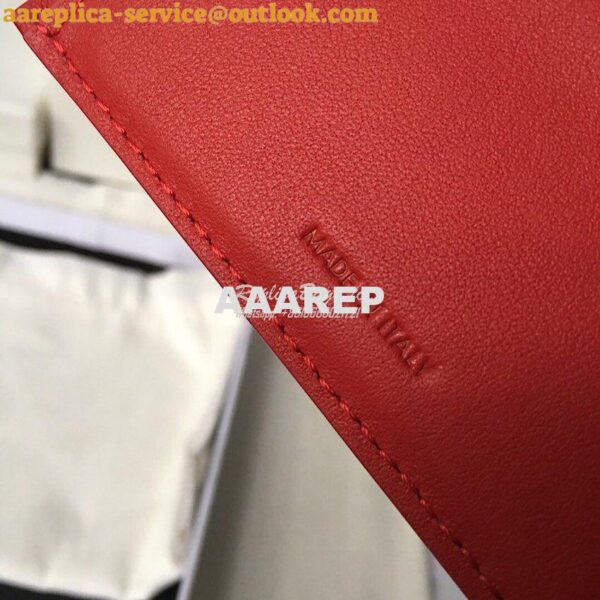 Replica Celine Small Trifold Wallet In Grained Calfskin 10B573 Red 8