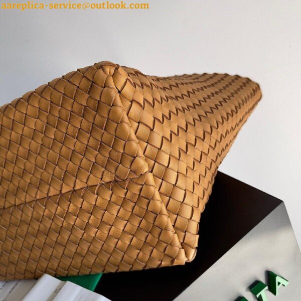 Replica Bottega Veneta Cabat Medium Bag In Caramel Intrecciato Lambskin 9