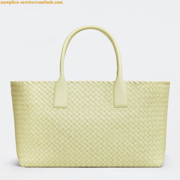 Replica Bottega Veneta Cabat Medium Bag In Lemon Intrecciato Lambskin 13