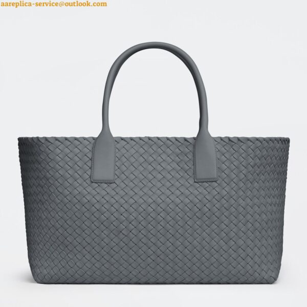 Replica Bottega Veneta Cabat Medium Bag In Thunder Intrecciato Lambskin 3