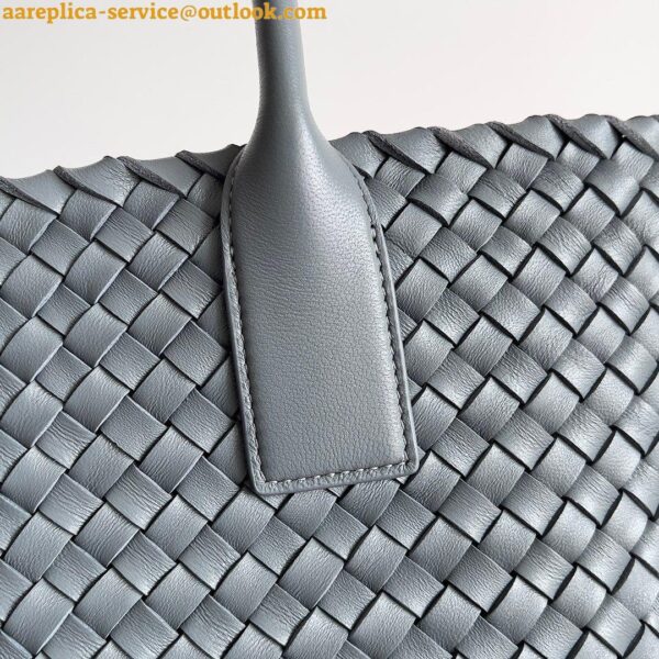 Replica Bottega Veneta Cabat Medium Bag In Thunder Intrecciato Lambskin 8