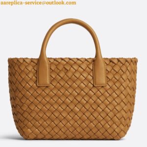 Replica Bottega Veneta Cabat Mini Bag In Caramel Intrecciato Lambskin