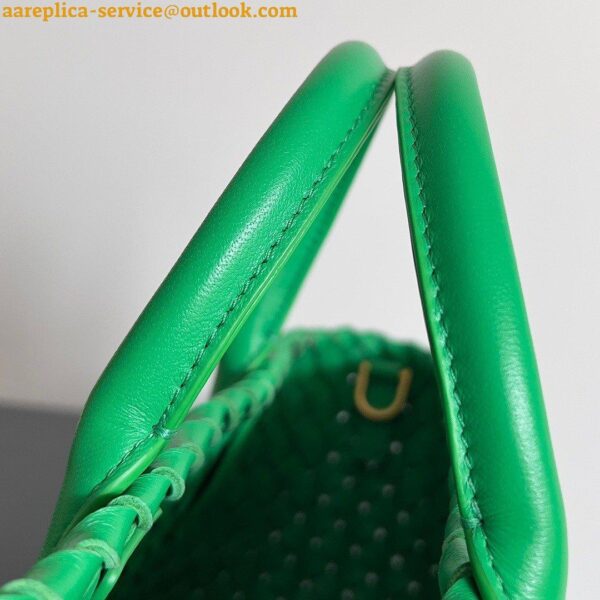 Replica Bottega Veneta Cabat Mini Bag In Green Intrecciato Lambskin 4