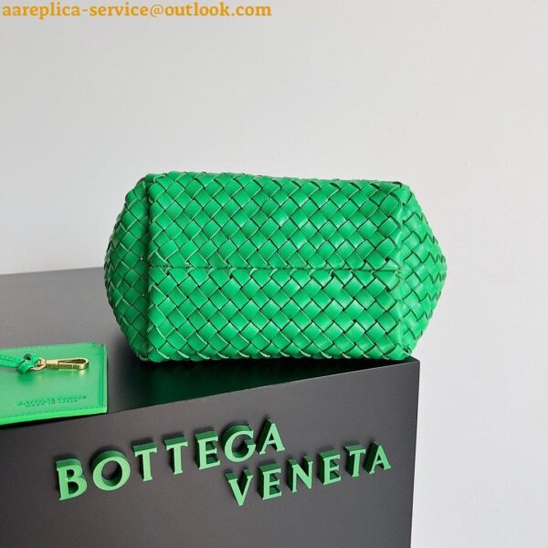 Replica Bottega Veneta Cabat Mini Bag In Green Intrecciato Lambskin 7