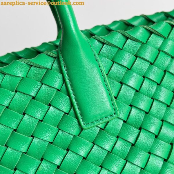 Replica Bottega Veneta Cabat Mini Bag In Green Intrecciato Lambskin 10