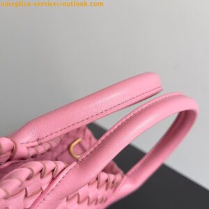 Replica Bottega Veneta Cabat Mini Bag In Pink Intrecciato Lambskin 2