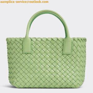 Replica Bottega Veneta Cabat Mini Bag In Pistachio Intrecciato Lambskin