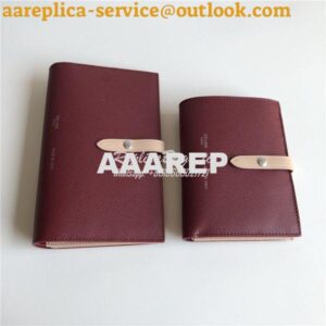 Replica Celine Strap medium/large multifunction wallet in burgundy gra 2