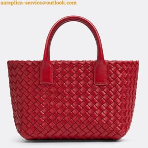 Replica Bottega Veneta Cabat Mini Bag In Red Intrecciato Lambskin 2