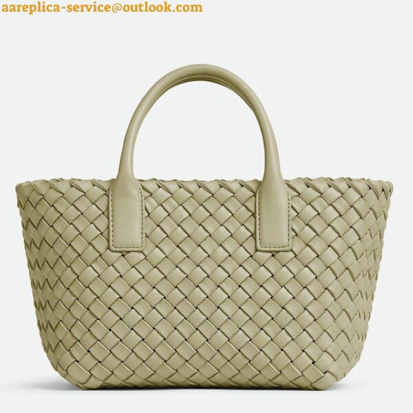 Replica Bottega Veneta Cabat Mini Bag In Travertine Intrecciato Lambskin 6