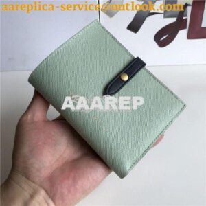 Replica Celine Strap medium/large multifunction wallet in light green