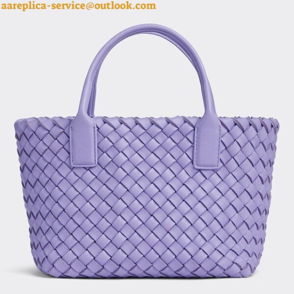 Replica Bottega Veneta Cabat Mini Bag In Wisteria Intrecciato Lambskin 3