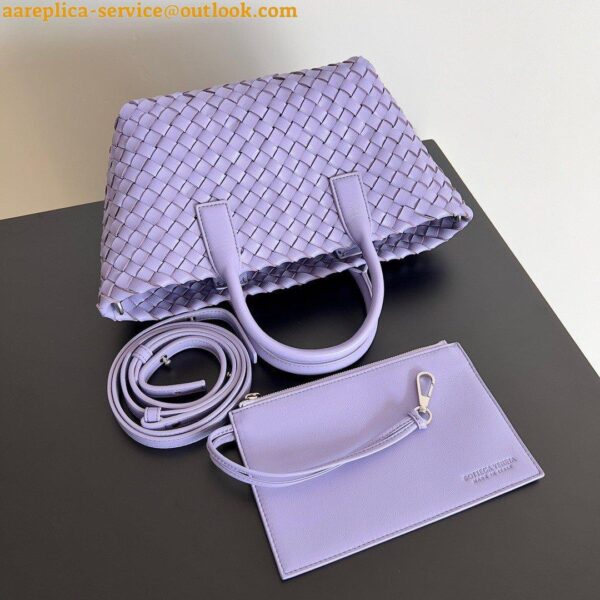 Replica Bottega Veneta Cabat Mini Bag In Wisteria Intrecciato Lambskin 11