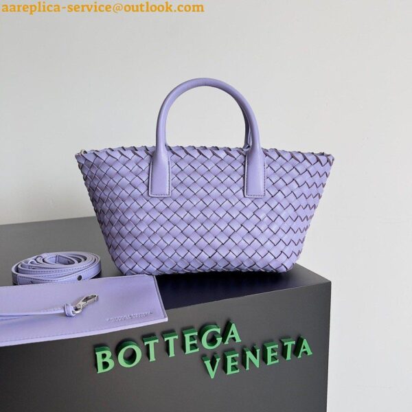 Replica Bottega Veneta Cabat Mini Bag In Wisteria Intrecciato Lambskin 12