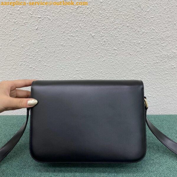 Replica Celine Triomphe Medium Bag In Black Smooth Calfskin 16