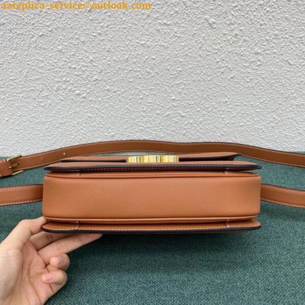 Replica Celine Triomphe Medium Bag In Brown Natural Calfskin 5