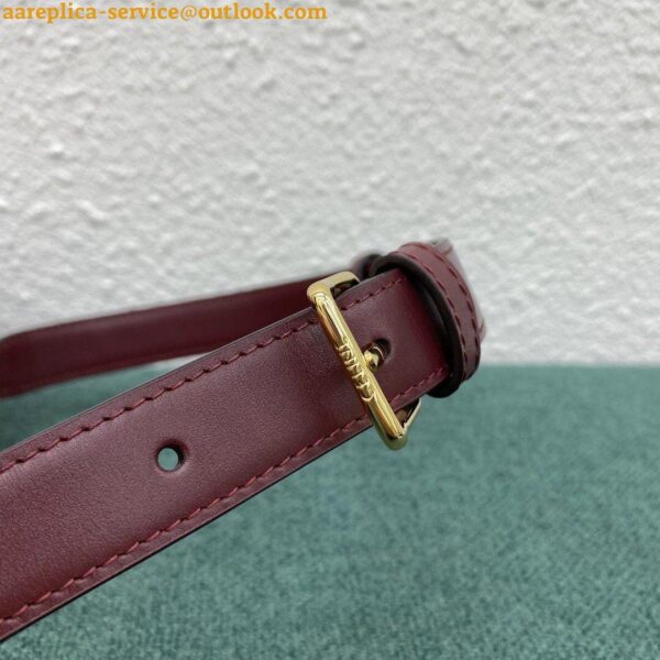 Replica Celine Triomphe Medium Bag In Bordeaux Smooth Calfskin 13