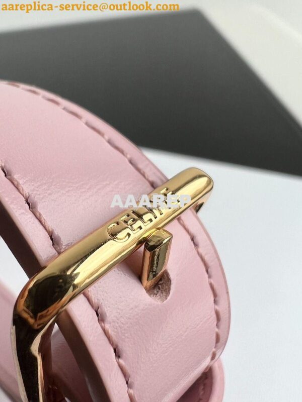 Replica Celine Teen Besace Triomphe In Shiny Calfskin 110413B Pink 15