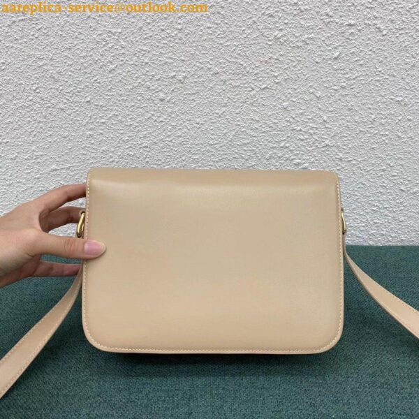 Replica Celine Triomphe Medium Bag In Nude Smooth Calfskin 8