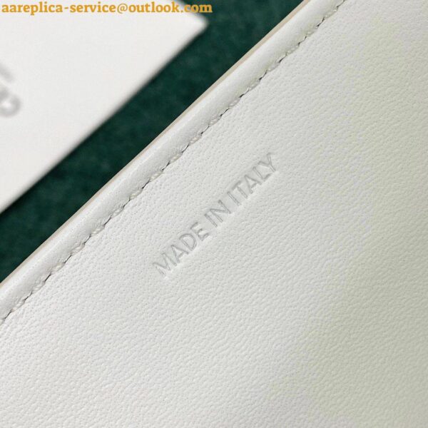 Replica Celine Triomphe Medium Bag In White Smooth Calfskin 12