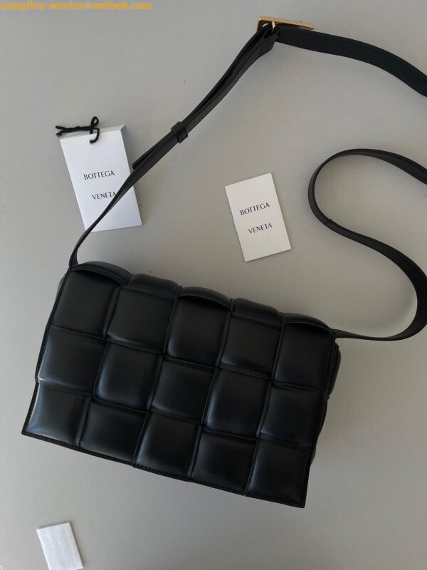 Replica Bottega Veneta Padded Cassette Bag In Black Intrecciato Lambskin 6